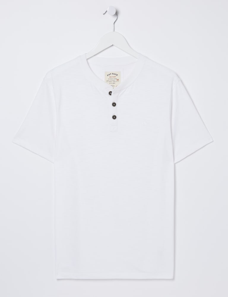 Organic Cotton Henley TShirt FatFace M&S