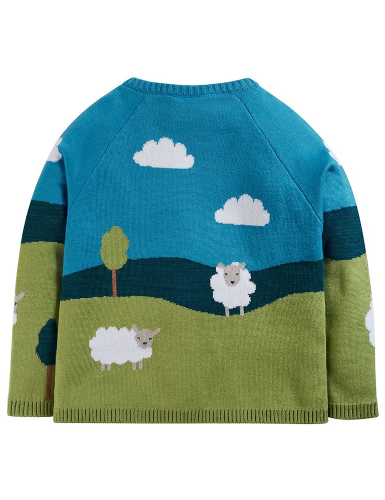 Organic Cotton Knitted Sheep Cardigan (0-4 Yrs) 2 of 4