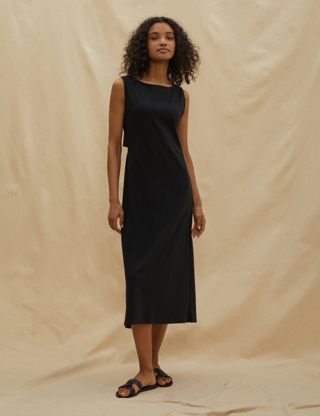 Organic Cotton Midaxi T Shirt Dress Albaray M S