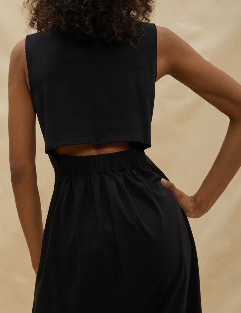 Organic Cotton Midaxi T Shirt Dress Albaray M S