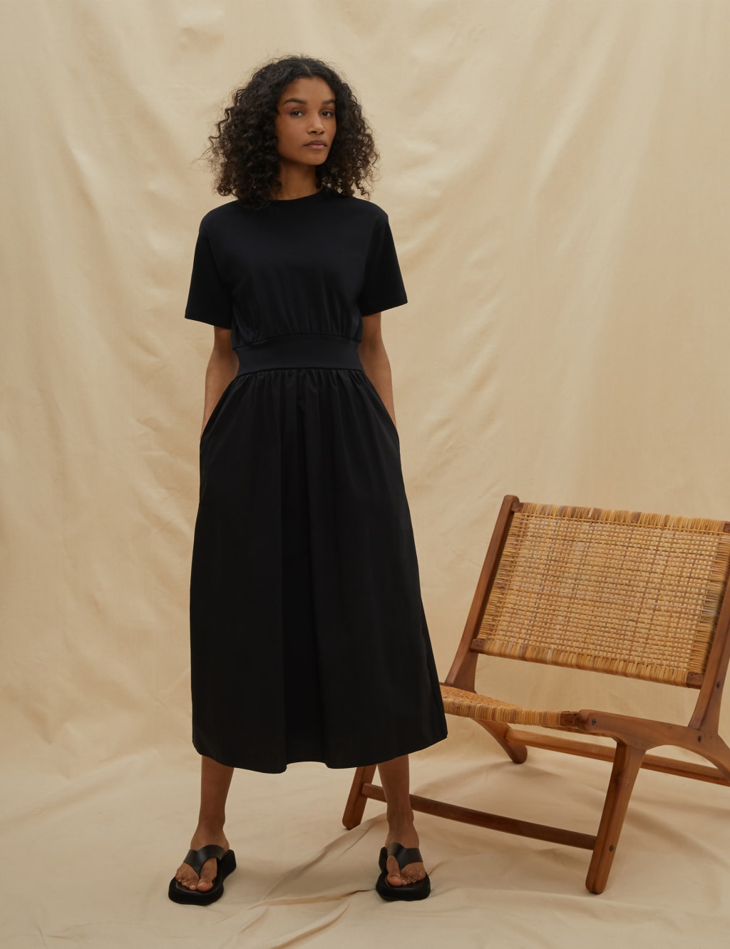 Organic Cotton Midaxi T-Shirt Dress | Albaray | M&S