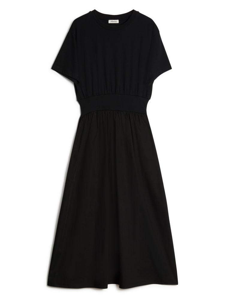 Pure Cotton T-Shirt Midi Dress, M&S Collection