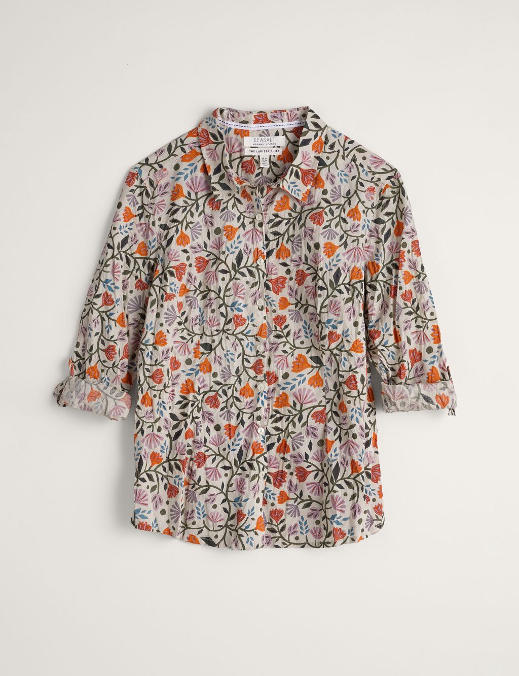 Organic Cotton Printed Collared Shirt | Seasalt Cornwall | M&S