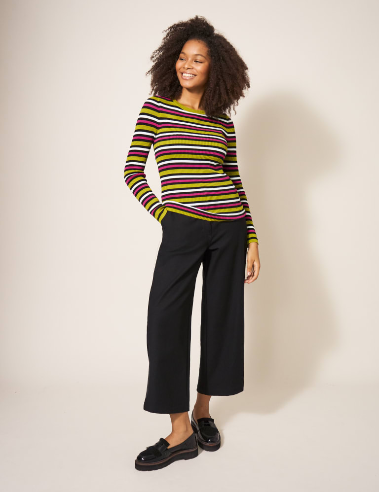 Organic Cotton Ribbed Striped Jumper