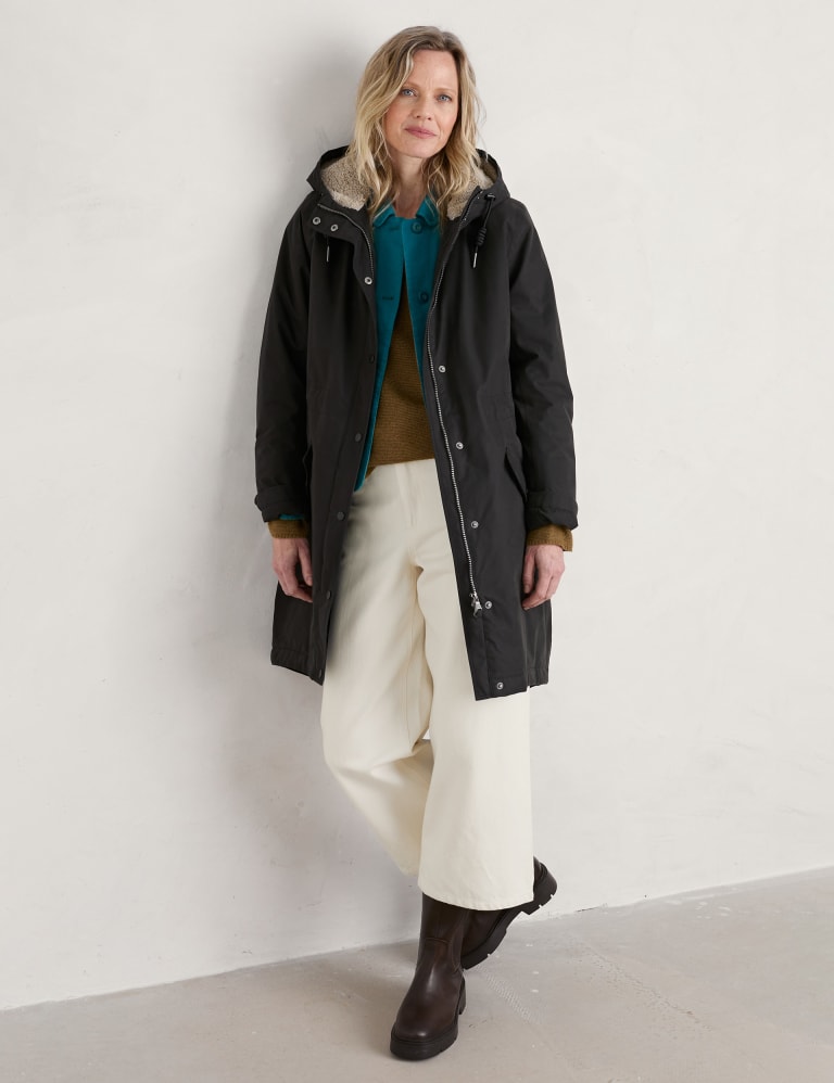 Organic Cotton Rich Hooded Parka Coat Seasalt Cornwall M S