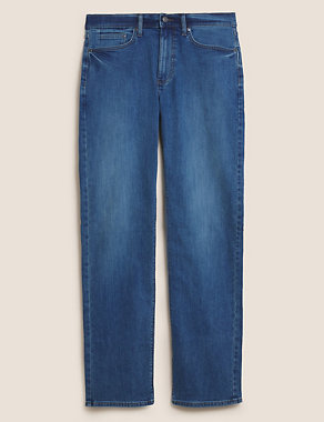 Organic Cotton Straight Fit Stretch Jeans Image 2 of 5