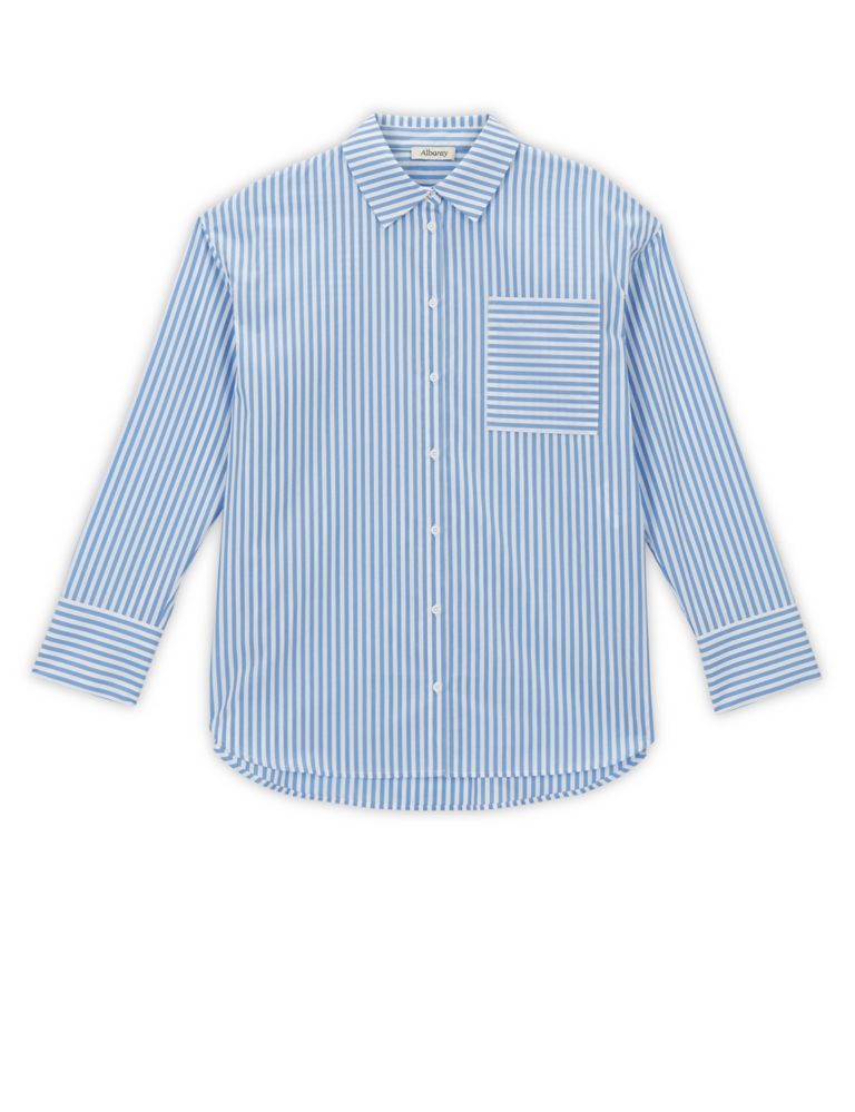Organic Cotton Striped Collared Shirt 2 of 5