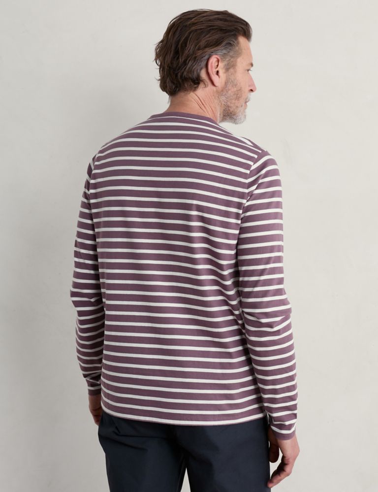 Organic Cotton Striped Long Sleeve T-Shirt 4 of 5