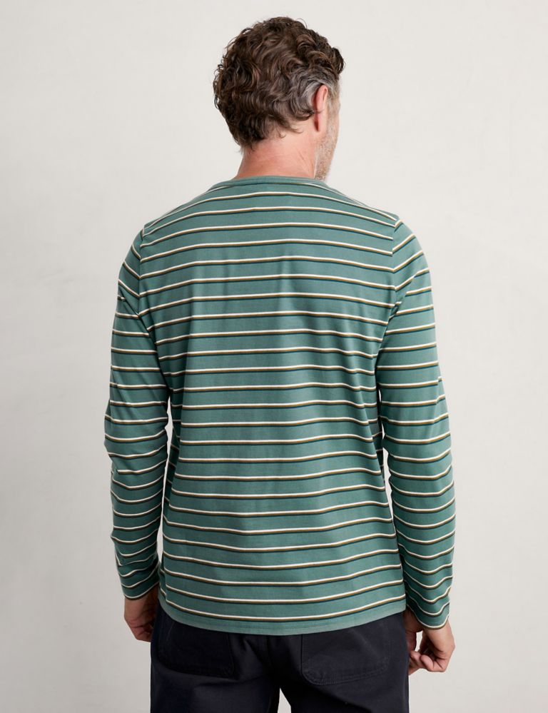 Organic Cotton Striped Long Sleeve T-Shirt 3 of 4