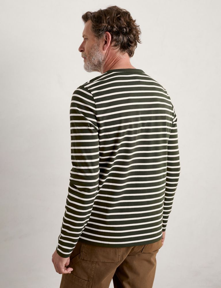 Organic Cotton Striped Long Sleeve T-Shirt 4 of 4