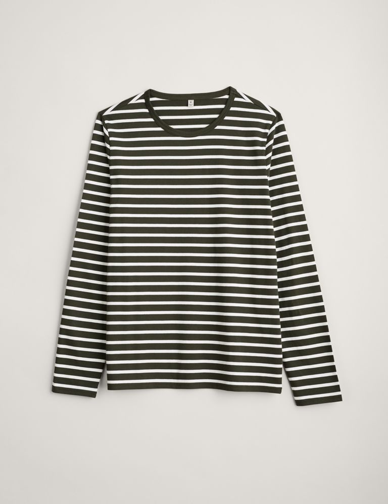 Organic Cotton Striped Long Sleeve T-Shirt 2 of 4