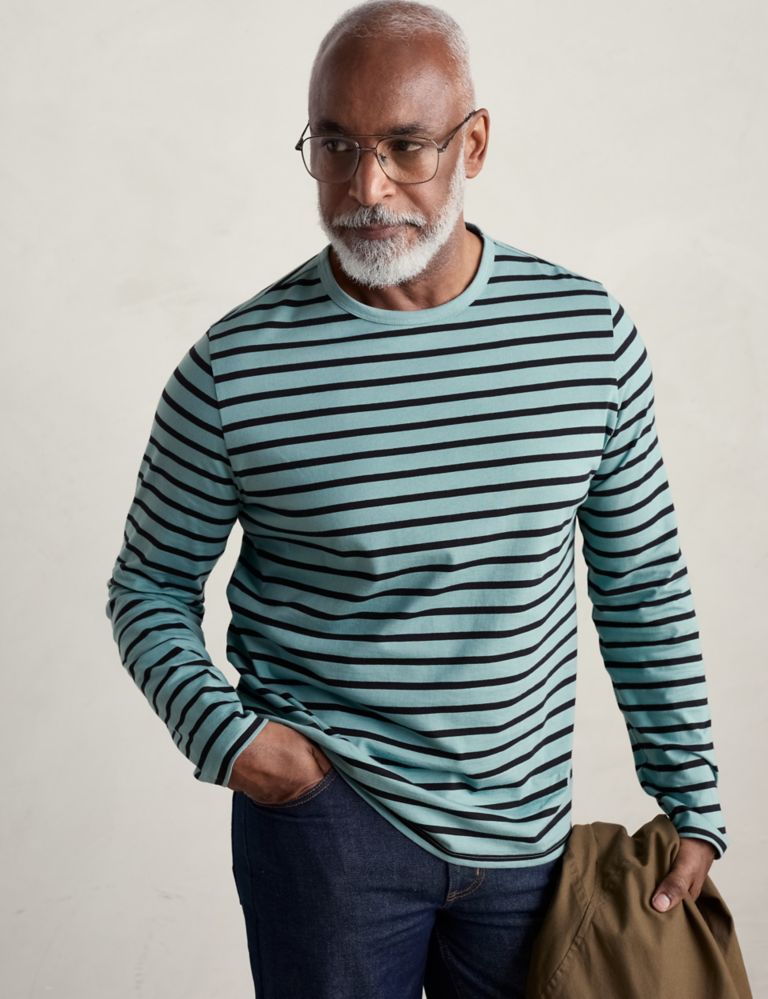Organic Cotton Striped Long Sleeve T-Shirt 3 of 5