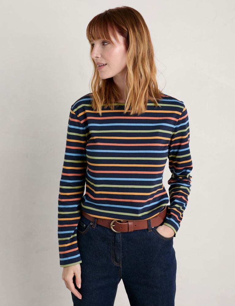 Organic Cotton Striped Long Sleeve Top 3 of 5
