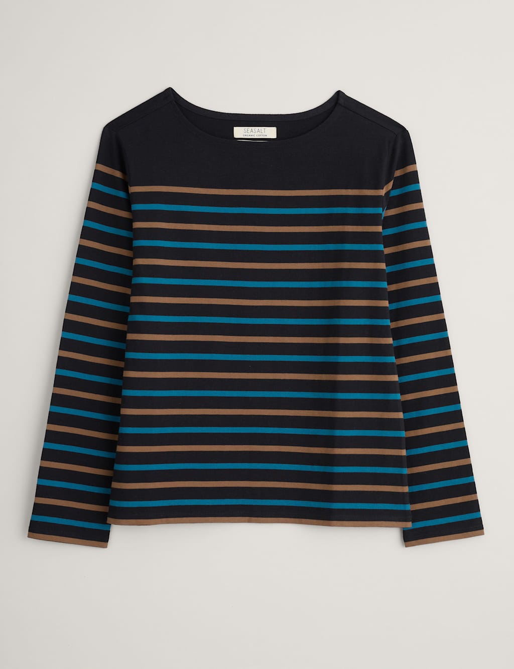 Organic Cotton Striped Round Neck Top | Seasalt Cornwall | M&S