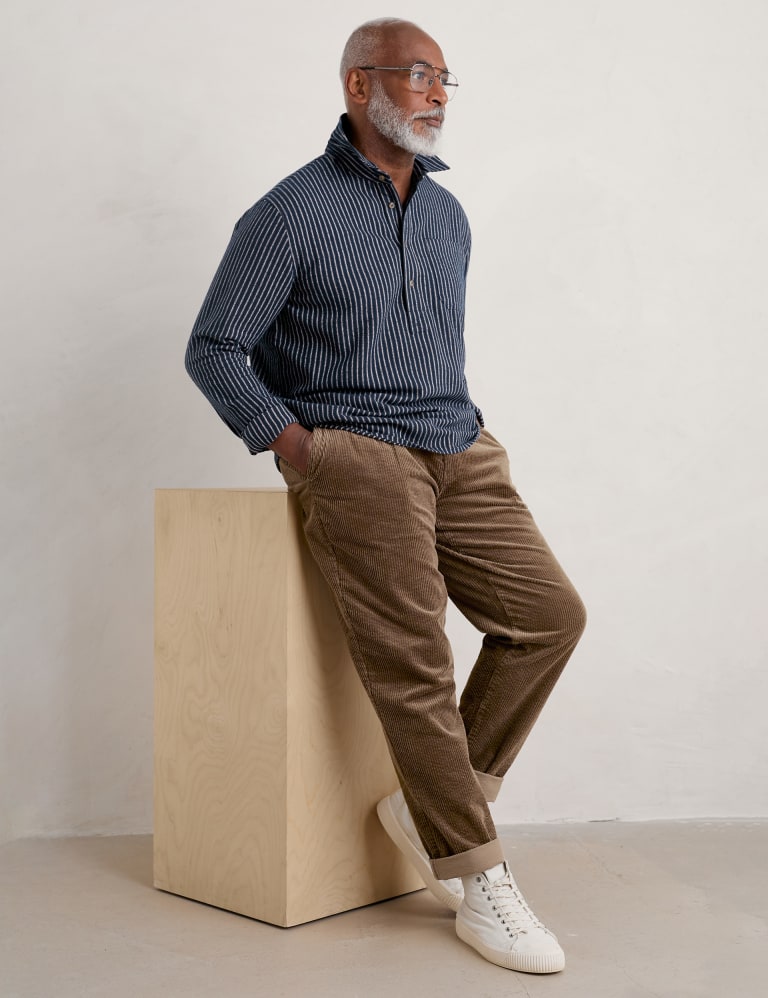 Khaki pants striped shirt new arrivals
