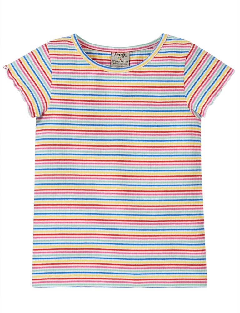 Organic Cotton Striped T-Shirt (2-10 Yrs) 1 of 4