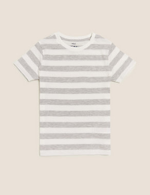 Organic Cotton Striped T-Shirt (2-7 Yrs) Image 2 of 4