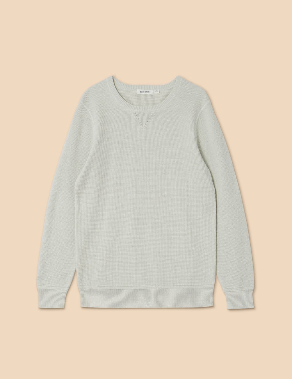 Organic Cotton Textured Crew Neck Jumper 1 of 6