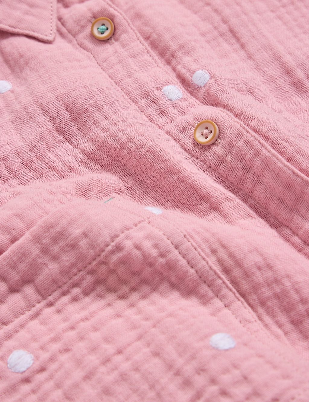 Organic Cotton Textured Polka Dot Shirt 6 of 6