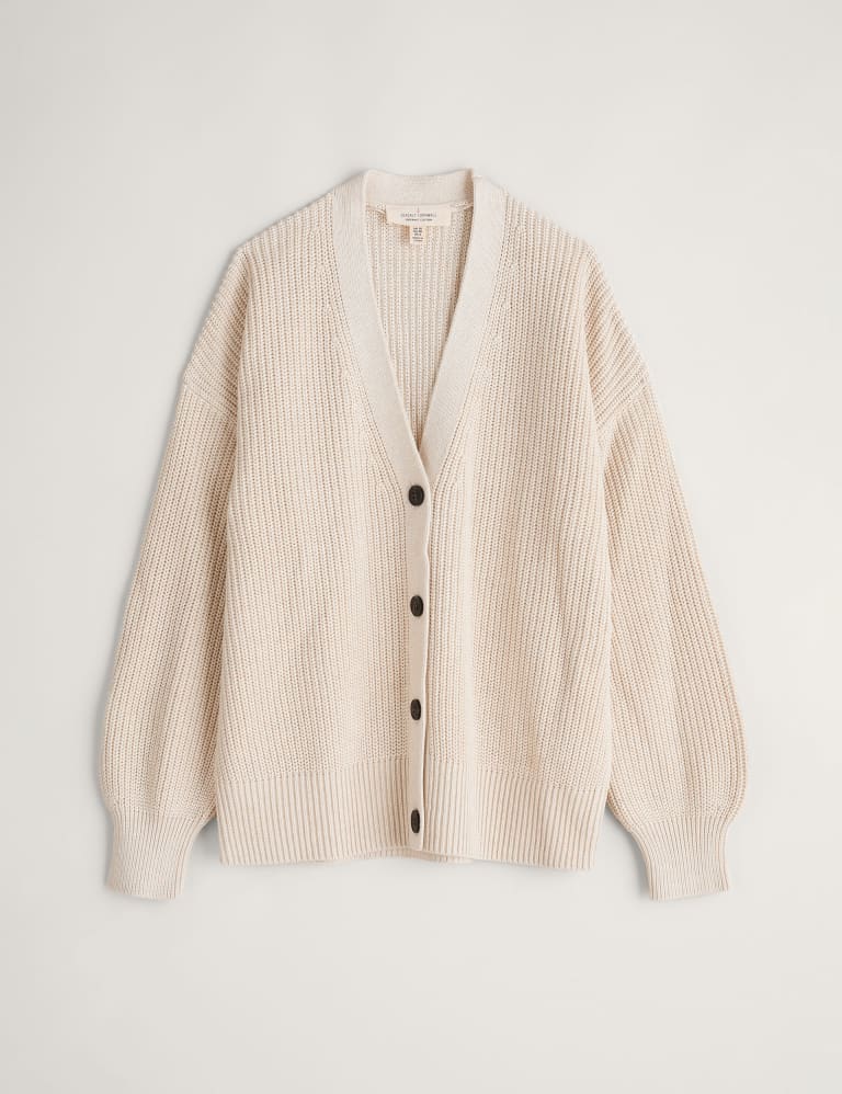 Organic Cotton V-Neck Cardigan 2 of 5