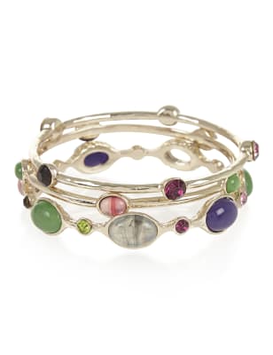 Organic Gem Bangles | M&S Collection | M&S