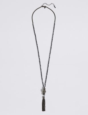 Orient Sparkle Tassel Necklace | M&S Collection | M&S