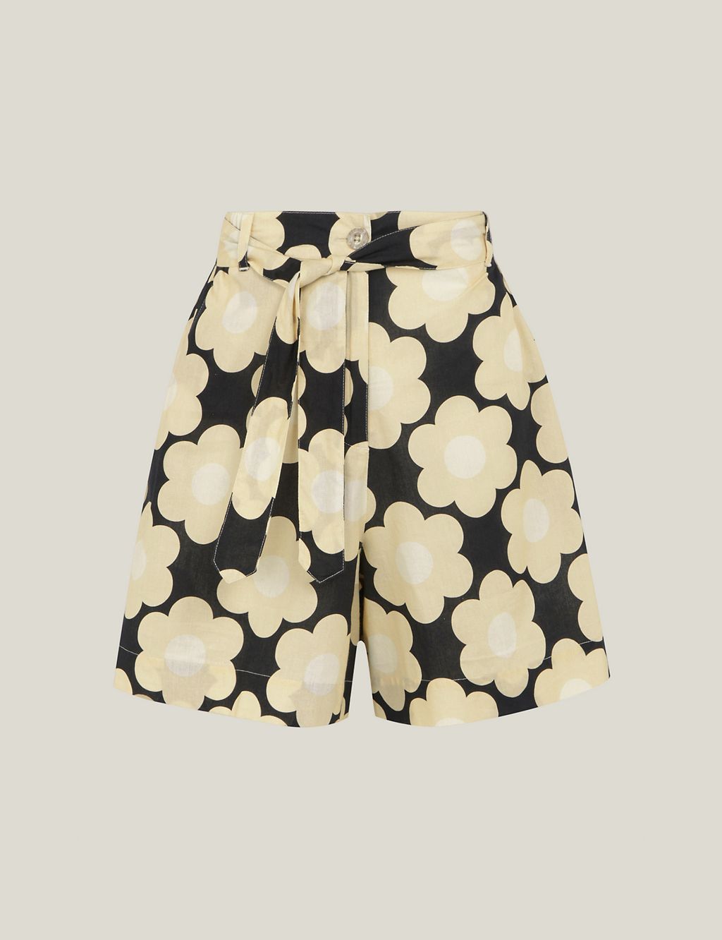 Orla Kiely Cotton Rich Floral Paperbag Shorts 1 of 4