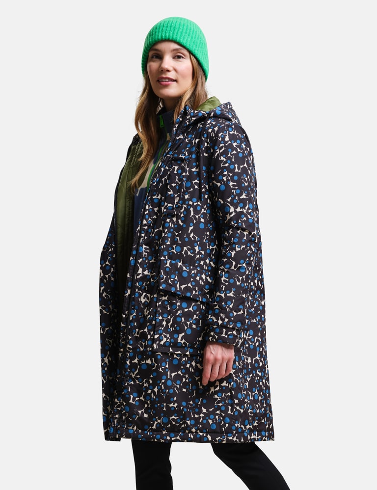 Orla Kiely Waterproof Hooded Parka Coat 1 of 5