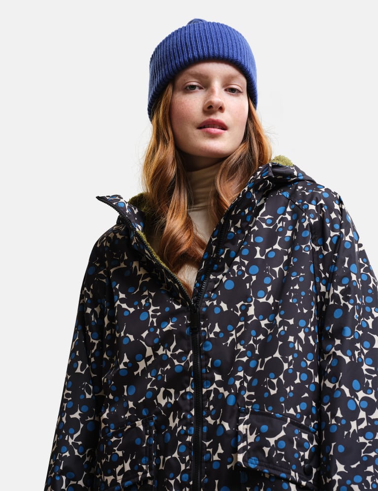 Floral parka hot sale coat