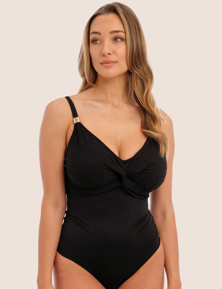 Maternity Matching Twist-Front Nursing Swimsuit