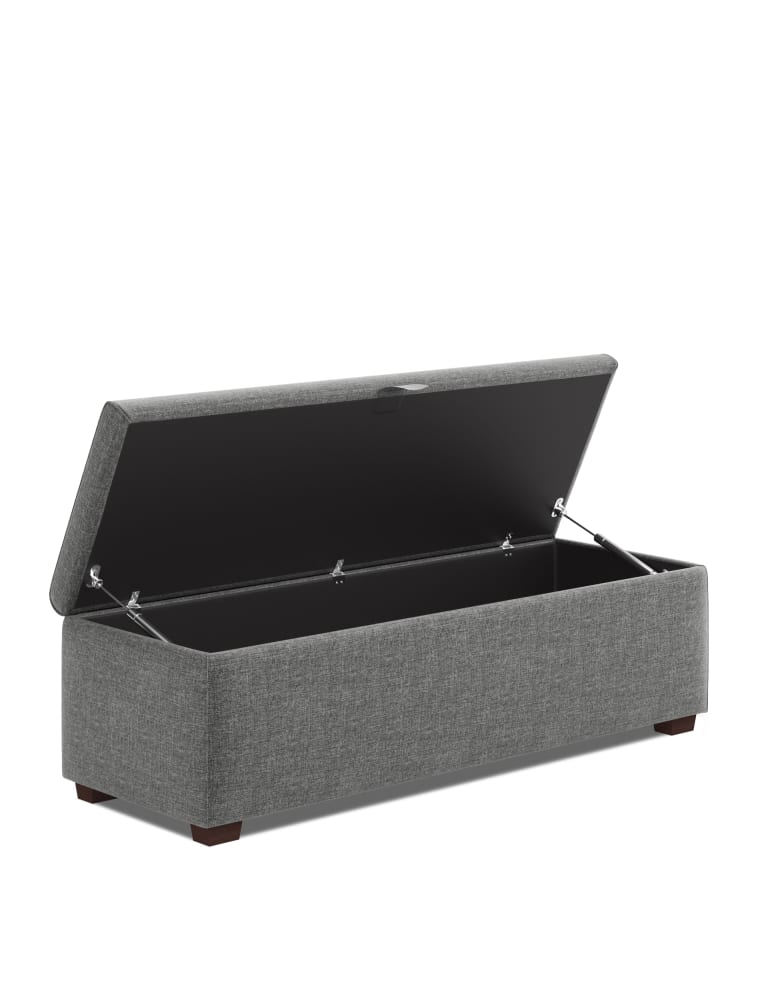 Ashley Rose Storage Ottoman Blanket Box Velvet Foot Stool Chest Couch