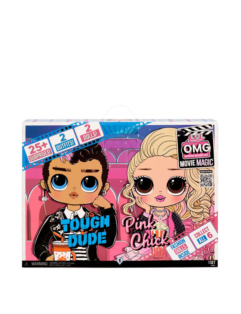 L.O.L. Surprise OMG Movie Magic - Tough Dude & Pink Chick - Lot de