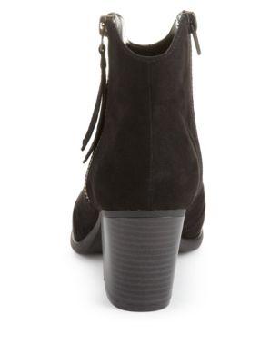 Outside Zip Wide Fit Ankle Boots with Insolia® | M&S Collection | M&S