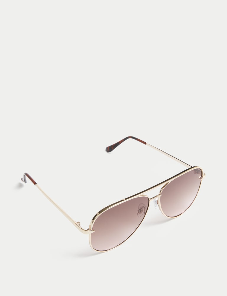 Oval Aviator Sunglasses 2 of 2