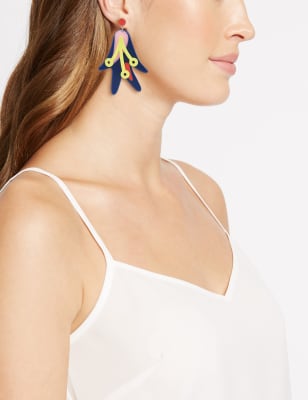 Overlay Abstract Shape Drop Earrings Image 1 of 2