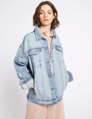 Oversized best sale jacket jeans