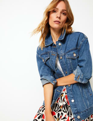 marks and spencer oversized denim jacket