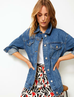 marks and spencer oversized denim jacket