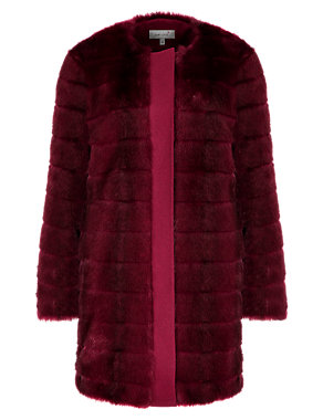 Oversized Faux Fur Coat Image 2 of 4