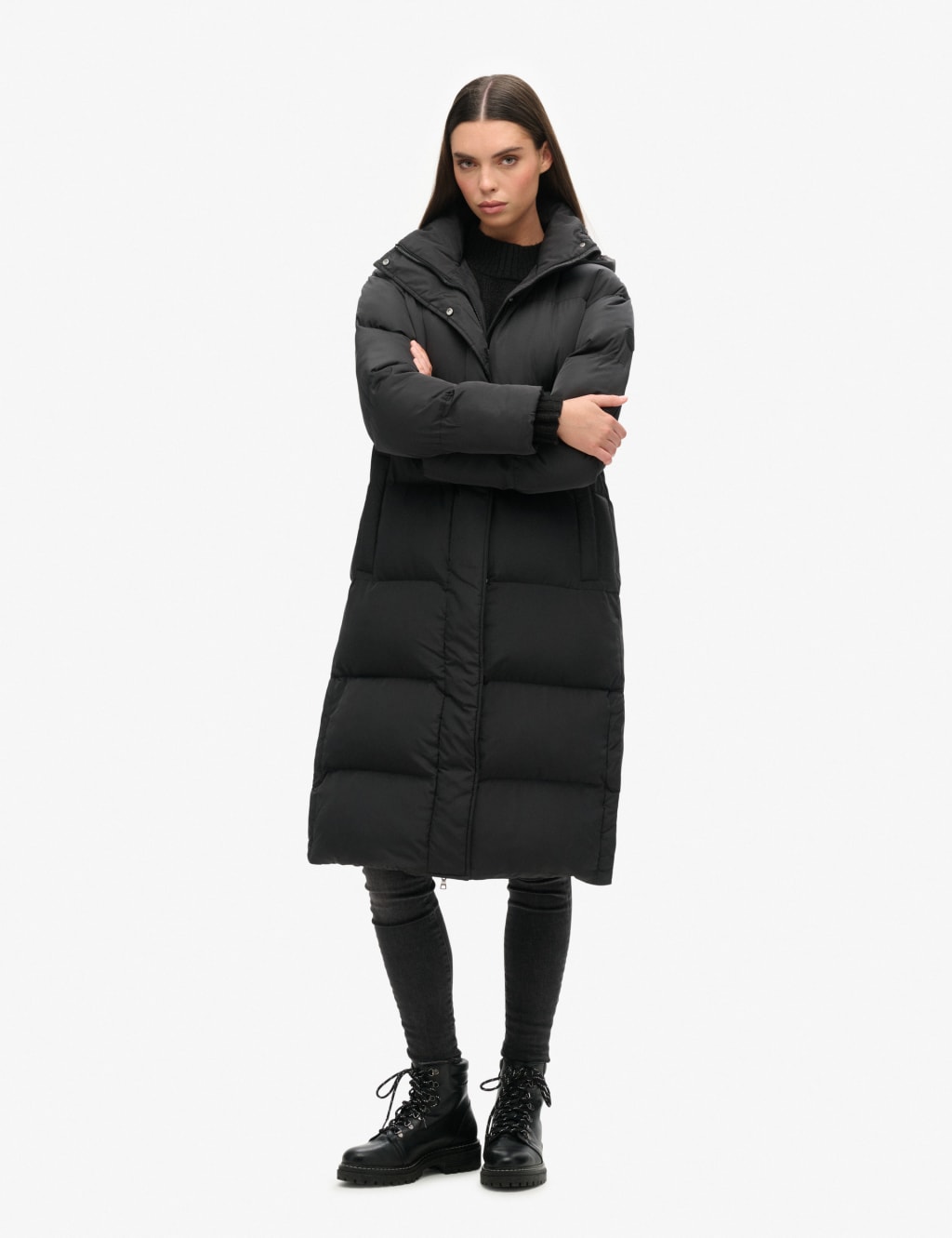 Hooded Padded Longline Puffer Coat