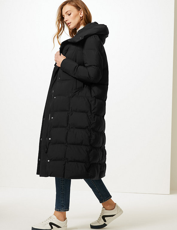 Oversized Longline Padded Coat M S, Womens Longline Coat