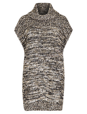 Oversized Polo Neck Tunic with Wool Image 2 of 4