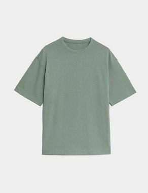 Oversized Pure Cotton Heavy Weight T shirt Image 2 of 6