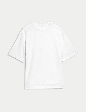 Oversized Pure Cotton Heavy Weight T shirt Image 2 of 5