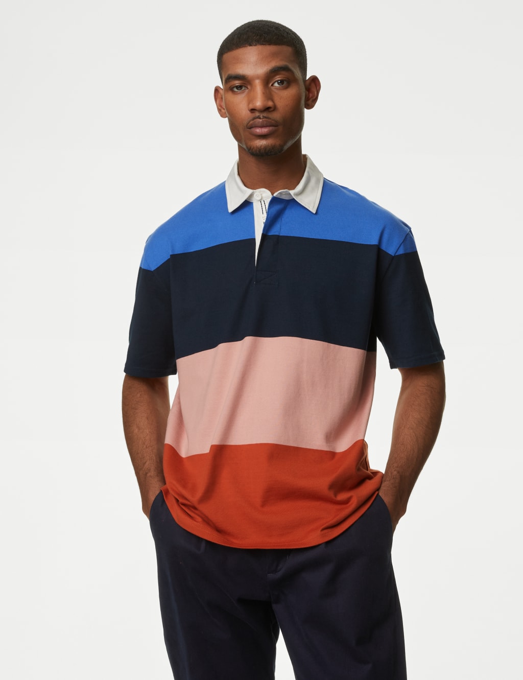 Oversized Pure Cotton Short Sleeve Rugby Shirt | M&S Collection | M&S