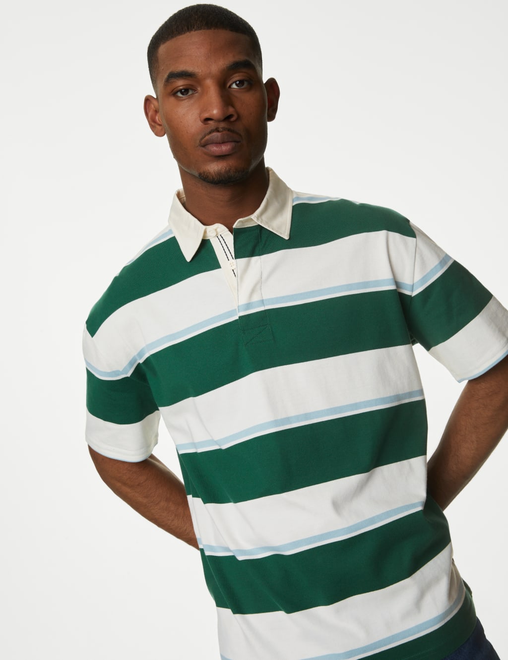 Oversized Pure Cotton Short Sleeve Rugby Shirt | M&S Collection | M&S