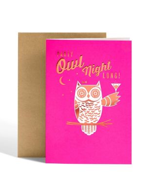 Owl Night Long Birthday Card Image 1 of 2