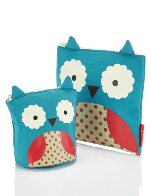 Owl Print Reusable Sandwich Bags. Reusable Snack Bags. Food 