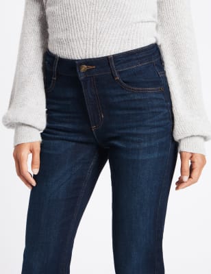 marks and spencer mid rise straight leg jeans