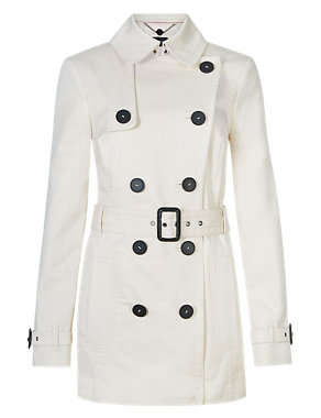 PETITE  Belted Trench Coat Image 2 of 3